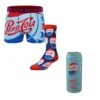 CRAZYBOXER Pepsi Logo & Caps Men's Boxer Briefs & Socks (Creative Packaging) -Crazyboxer Sales Store CMPEP01X2A5N 0