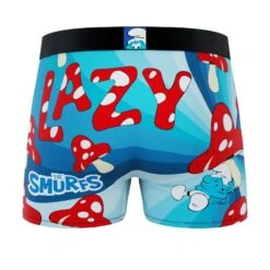 CRAZYBOXER The Smurfs Lazy Smurf Men's Boxer Briefs And Socks (Creative Packaging) -Crazyboxer Sales Store CMSMU01X2A1N 2