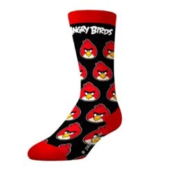 CrazyUniverse Angry Birds Red Bird All Over Crew Socks (3 Pack) -Crazyboxer Sales Store CSANG01X3A3 3