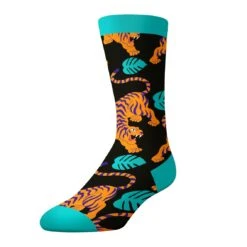 CrazyUniverse Flamingo And Tiger Crew Socks (3 Pack) -Crazyboxer Sales Store CSBIG0101X3A8 3