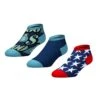 CrazyUniverse Dollar And Flag Low Cut Socks (3 Pack)