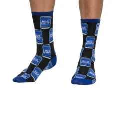Socks By CRAZYBOXER Bud Light Logo And Can Crew Socks (3 Pack) -Crazyboxer Sales Store CSBUD0101X3A1 6