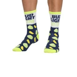 CrazyUniverse Bud Light Lime And Seltzer Crew Socks (3 Pack) -Crazyboxer Sales Store CSBUD0101X3A3 6