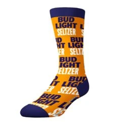 Socks By CRAZYBOXERBud Light Can And Logo Crew Socks (3 Pairs,Can) -Crazyboxer Sales Store CSBUD0101X3A4 3