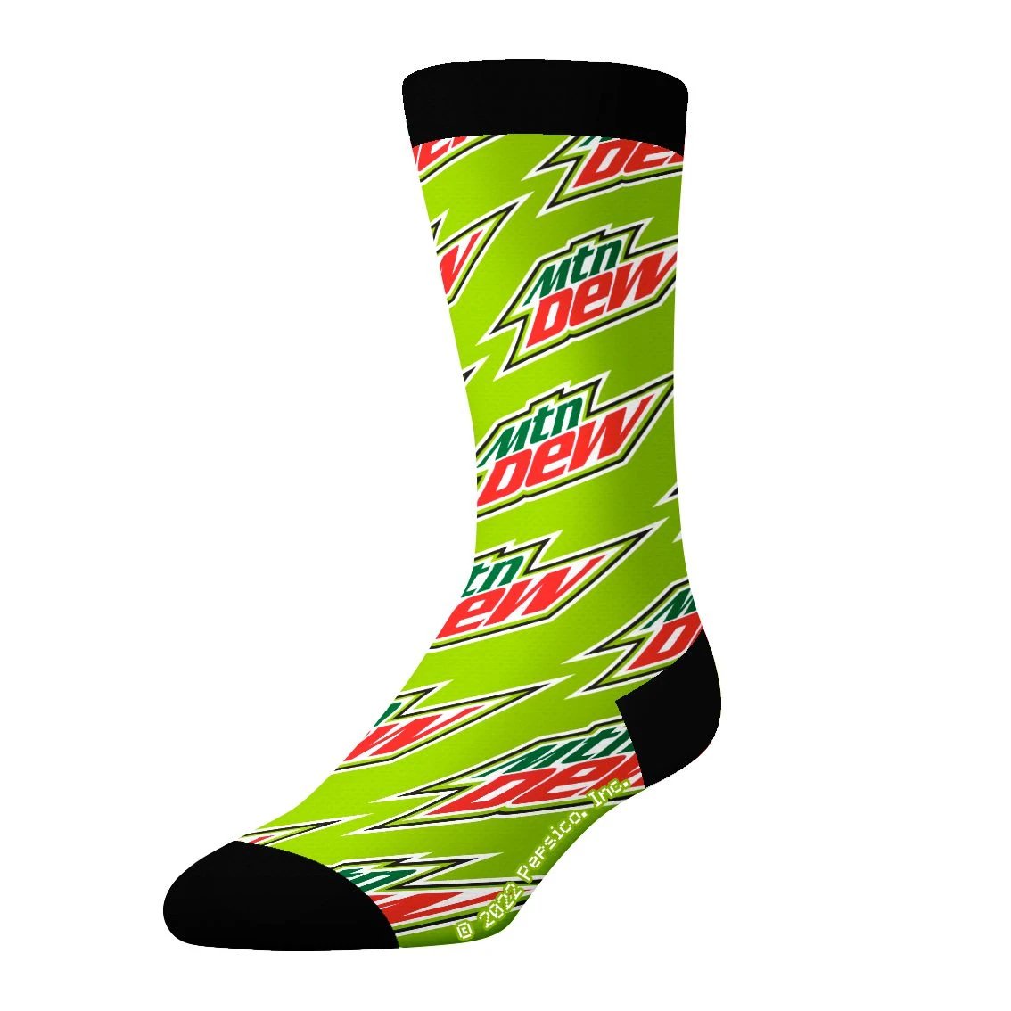 Socks By CRAZYBOXER Mountain Dew Logo And Race Crew Socks (3 Pack) 4 Socks By CRAZYBOXER Mountain Dew Logo And Race Crew Socks (3 Pack) - Image 2