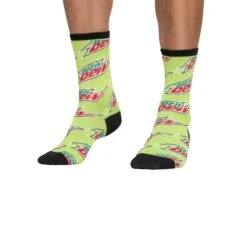 Socks By CRAZYBOXER Mountain Dew Logo And Race Crew Socks (3 Pack) 11 Socks By CRAZYBOXER Mountain Dew Logo And Race Crew Socks (3 Pack) -Crazyboxer Sales Store CSDEW0101X3A3 2