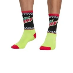 Socks By CRAZYBOXER Mountain Dew Logo And Race Crew Socks (3 Pack) 15 Socks By CRAZYBOXER Mountain Dew Logo And Race Crew Socks (3 Pack) -Crazyboxer Sales Store CSDEW0101X3A3 6