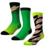 Socks By CRAZYBOXER Mountain Dew Logo And Green Crew Socks (3 Pack) -Crazyboxer Sales Store CSDEW0101X3A4 8