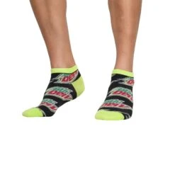 Socks By CRAZYBOXER Mountain Dew Can And Logo Low Cut Socks (3 Pack) -Crazyboxer Sales Store CSDEW0101X3L2 2