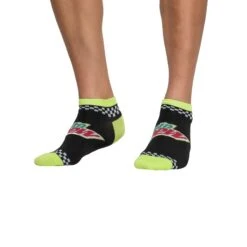 Socks By CRAZYBOXER Mountain Dew Logo And Race Low Cut Socks (3 Pack) -Crazyboxer Sales Store CSDEW0101X3L3 6