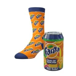 Socks By CRAZYBOXER Fanta Orange Crew Socks