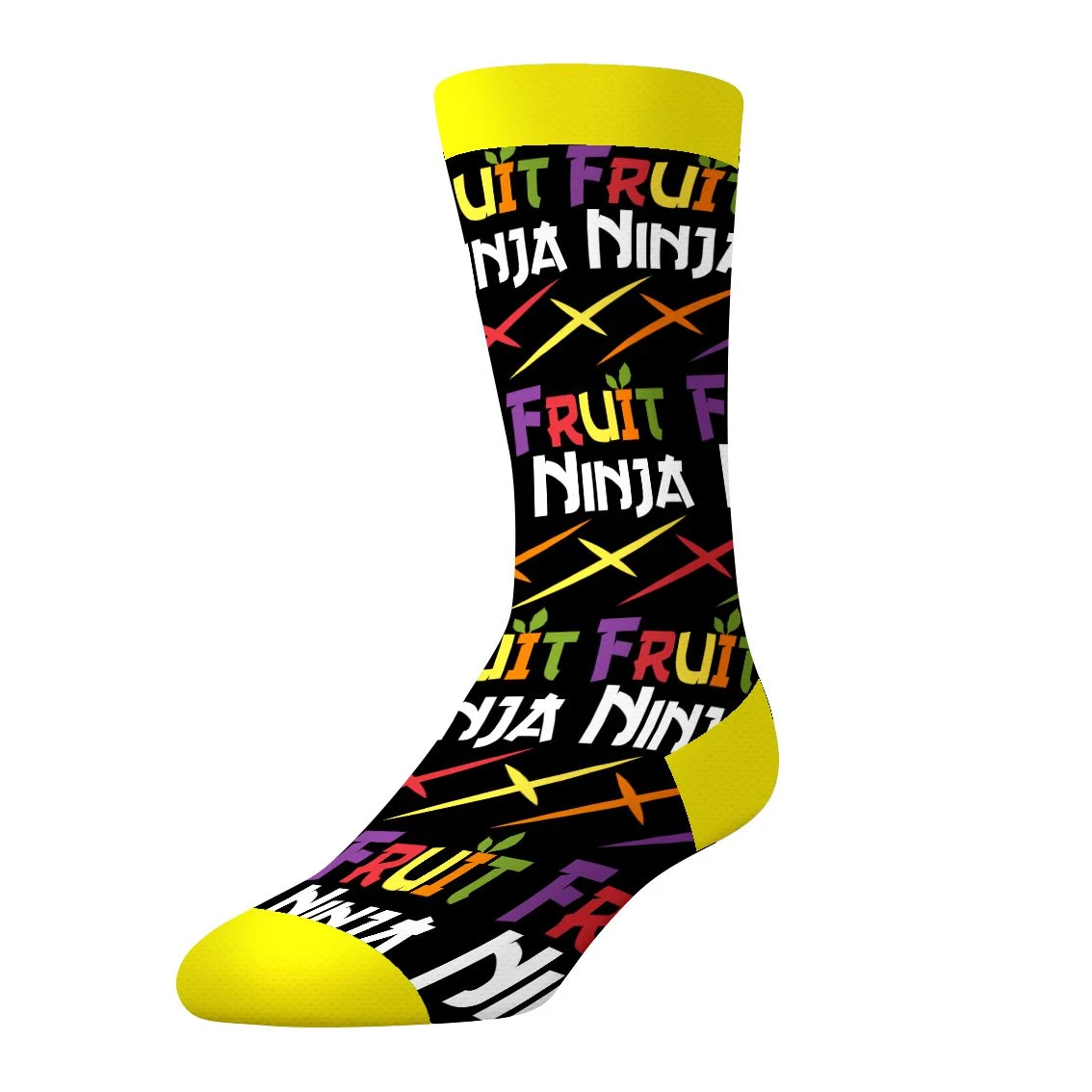CrazyUniverse Fruit Ninja Logo Crew Socks (3 Pack) 4 CrazyUniverse Fruit Ninja Logo Crew Socks (3 Pack) - Image 2