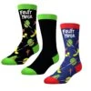 CrazyUniverse Fruit Ninja Combo Kids Crew Socks (3 Pack)