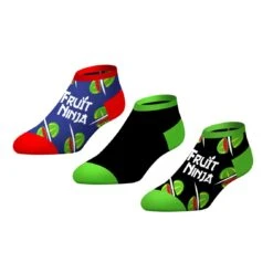 CrazyUniverse Fruit Ninja Fruit Combo Kids Low Cut Socks (3 Pack)