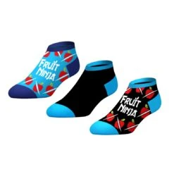 CrazyUniverse Fruit Ninja Combo Kids Low Cut Socks (3 Pack)