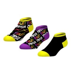 CrazyUniverse Fruit Ninja Logo Kids Low Cut Socks (3 Pack)