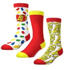 CrazyUniverse Jelly Belly Logo And Candies Kids Crew Socks (3 Pack)