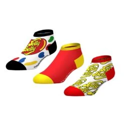 CrazyUniverseJellyBelly Logo And Candies Kids Low Cut Socks (3 Pack)
