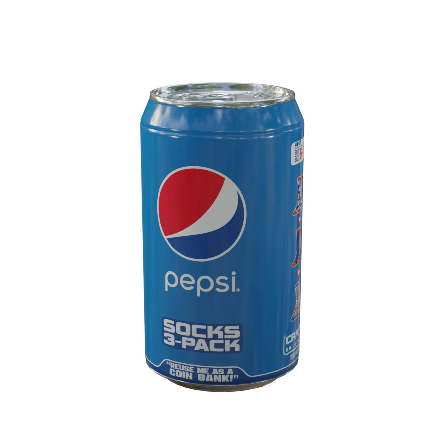 CrazyUniverse Pepsi Logo Crew Socks (3 Pack) 5 CrazyUniverse Pepsi Logo Crew Socks (3 Pack) - Image 3