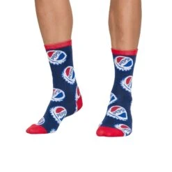 Socks By CRAZYBOXER Pepsi Lid And Logo Crew Socks (3 Pack) -Crazyboxer Sales Store CSPEP0101X3A2 2