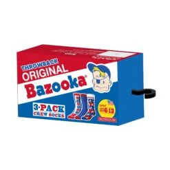 CRAZYUNIVERSE Bazooka Joe & Logo Adult Crew Socks (3 Pairs, Wrapper) -Crazyboxer Sales Store CUBAZ01X3A1N 4
