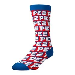 CRAZYUNIVERSE PEZ Candies & Logo Adult Crew Socks (3 Pairs, Wrapper) -Crazyboxer Sales Store CUPEZ01X3A1N 3